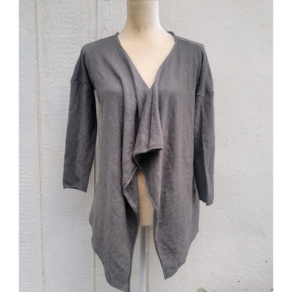 Tif-Tiffy.DK wool cashmere blend Gray Open Front cardigan wmns Sz S/M - Picture 1 of 5